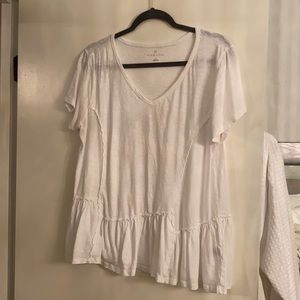 Caslon Nordstrom ruffle peplum tee shirt